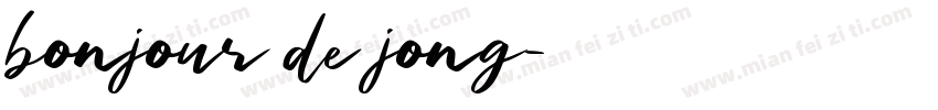 bonjour de jong字体转换